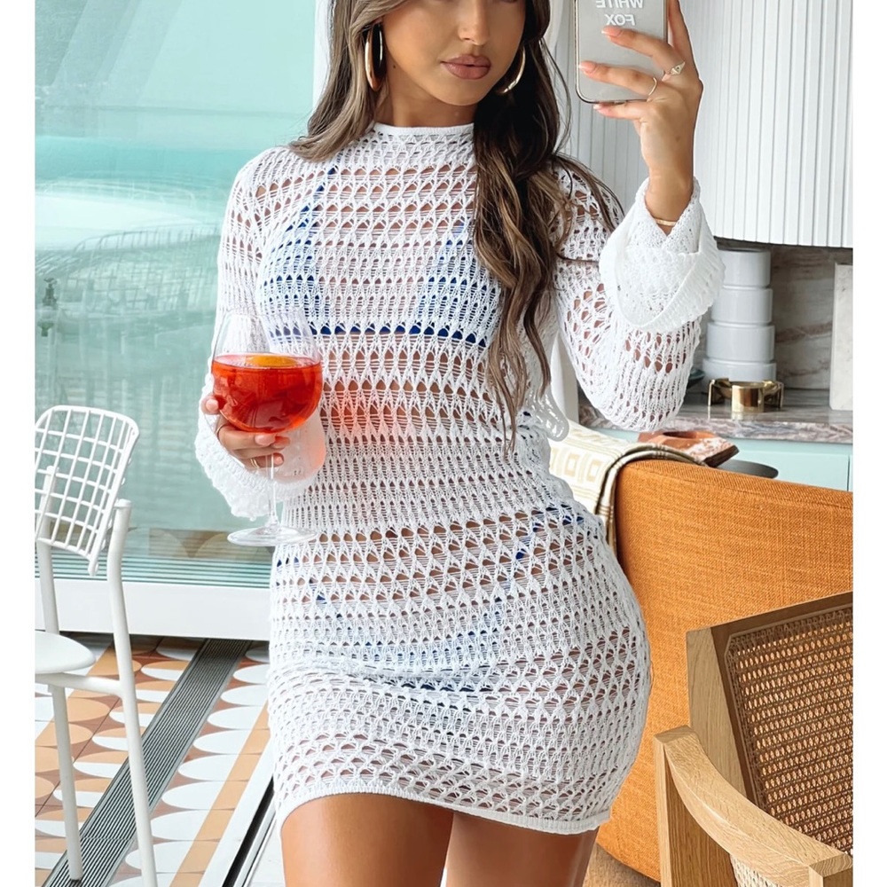 white fox boutique swim coverup